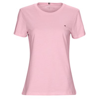 Oblačila Ženske Majice s kratkimi rokavi Tommy Hilfiger NEW CREW NECK TEE Rožnata