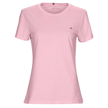Oblačila Ženske Majice s kratkimi rokavi Tommy Hilfiger NEW CREW NECK TEE Rožnata