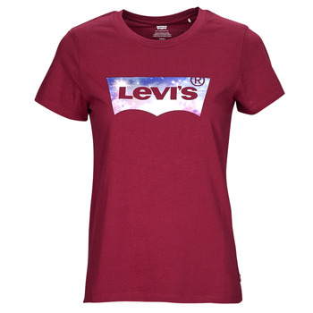 Oblačila Ženske Majice s kratkimi rokavi Levi's THE PERFECT TEE Bw / Galaxy /  fill / Rdeča