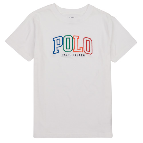 Oblačila Dečki Majice s kratkimi rokavi Polo Ralph Lauren SSCNM4-KNIT SHIRTS- Bela