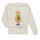 Oblačila Deklice Puloverji Polo Ralph Lauren BEAR PO HOOD-KNIT SHIRTS-SWEATSHIRT Kremno bela
