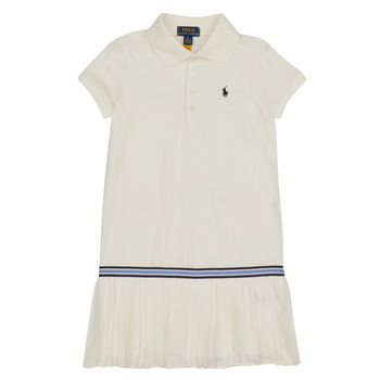 Oblačila Deklice Kratke obleke Polo Ralph Lauren SS KC DRESS-DRESSES-DAY DRESS Kremno bela