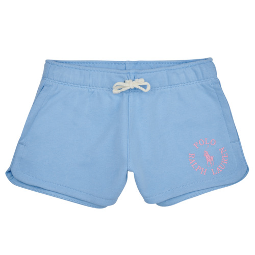 Oblačila Deklice Kratke hlače & Bermuda Polo Ralph Lauren PREPSTER SHT-SHORTS-ATHLETIC Modra / Nebeško modra / Rožnata