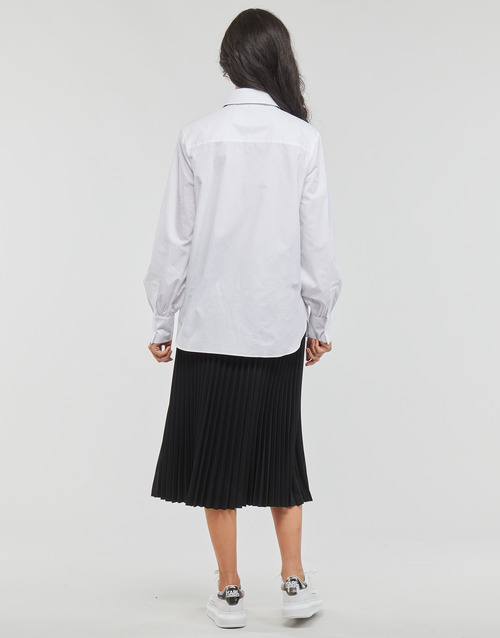 Karl Lagerfeld BIB SHIRT W/ MONOGRAM NECKTIE Bela