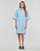 Oblačila Ženske Kratke obleke Karl Lagerfeld BRODERIE ANGLAISE SHIRTDRESS Modra / Nebeško modra