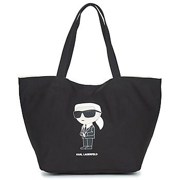 Torbice Ženske Nakupovalne torbe Karl Lagerfeld K/IKONIK 2.0 KARL CANV SHOPPER Črna
