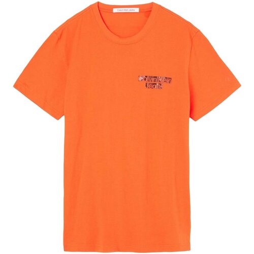 Oblačila Moški Majice s kratkimi rokavi Calvin Klein Jeans J30J321772 Oranžna