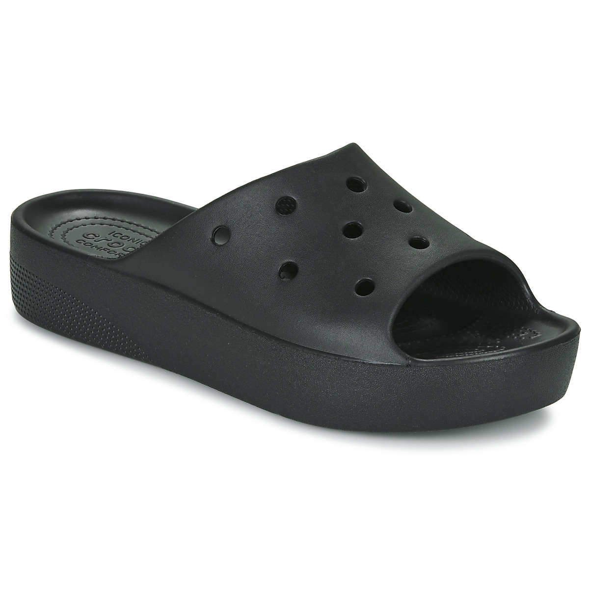 Čevlji  Natikači Crocs Classic Platform Slide Črna