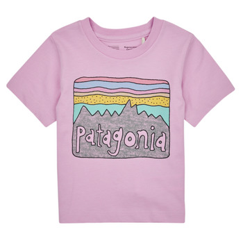 Oblačila Otroci Majice s kratkimi rokavi Patagonia Baby Regenerative Organic Certified Cotton Fitz Roy Skies T- Vijolična