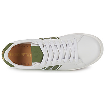 Fred Perry B721 LEA/GRAPHIC BRAND MESH Porcelaine / Olivna