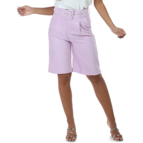 Oblačila Ženske Kratke hlače & Bermuda La Modeuse 21106_P57917 Vijolična
