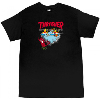 Oblačila Moški Majice & Polo majice Thrasher T-shirt neckface 500 Črna
