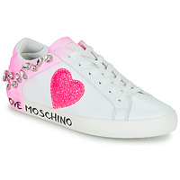 Čevlji  Ženske Nizke superge Love Moschino FREE LOVE Rožnata