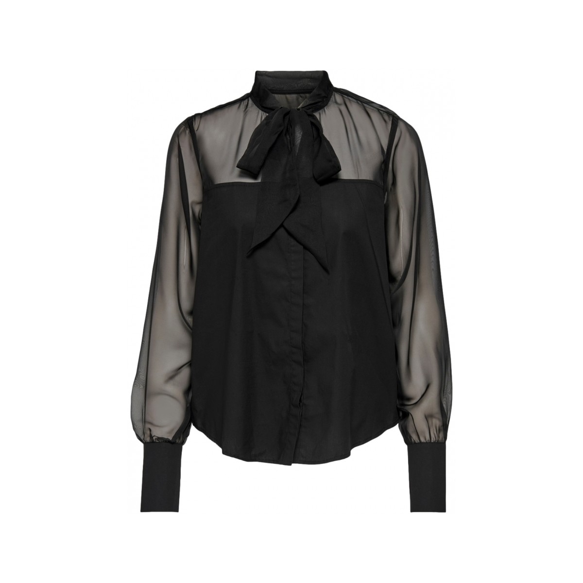 Oblačila Ženske Topi & Bluze La Strada shirt Costel L/S- Black Črna