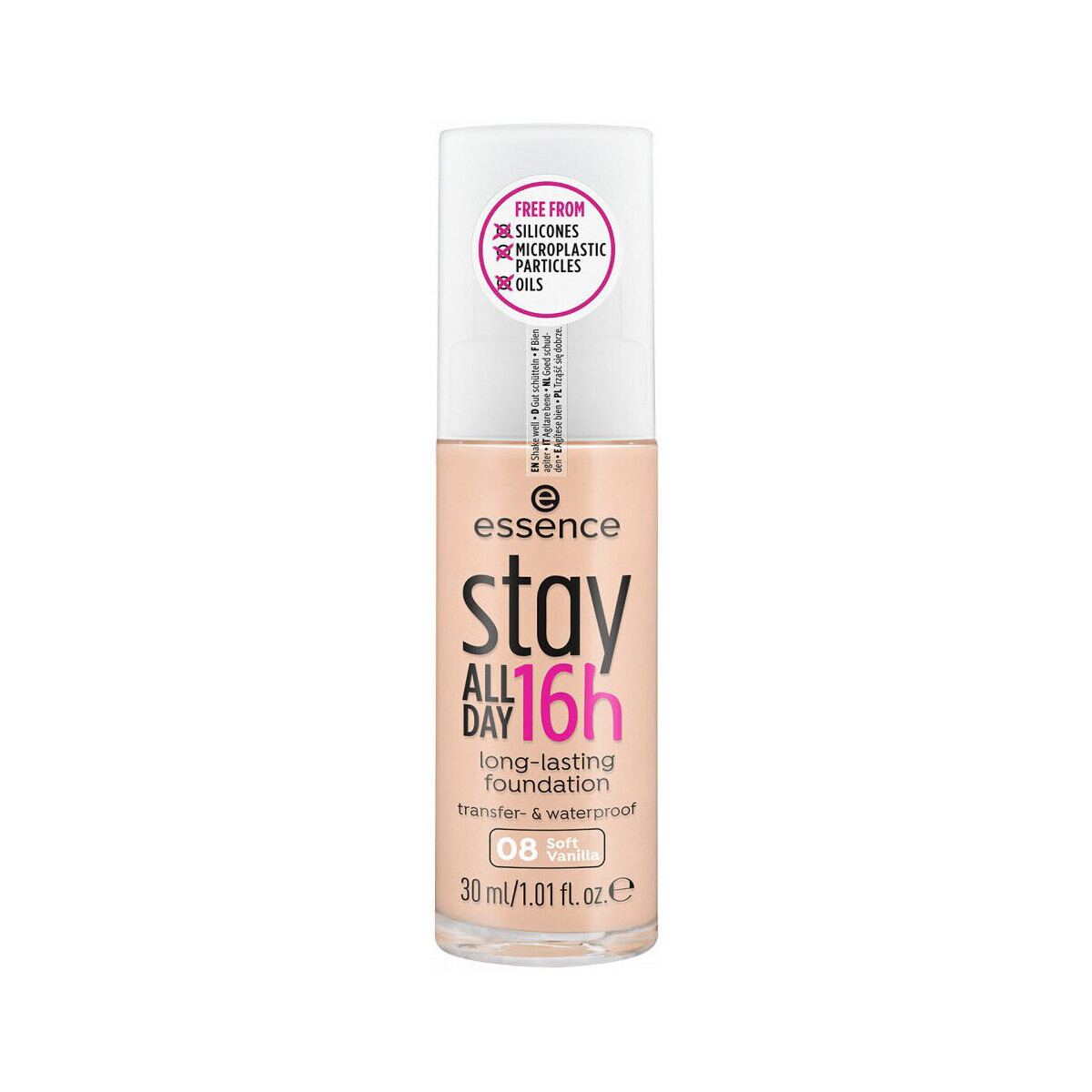 Lepota Ženske Pudri & podlage Essence Stay All Day 16H Langlebige Foundation - 08 Soft Vanill Bež