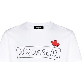 Oblačila Moški Majice & Polo majice Dsquared T SHIRT LOGO SUPERCREWDSQUARED S71GD1130 Bela