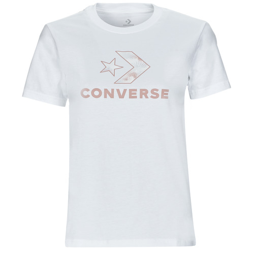 Oblačila Ženske Majice s kratkimi rokavi Converse FLORAL STAR CHEVRON Bela