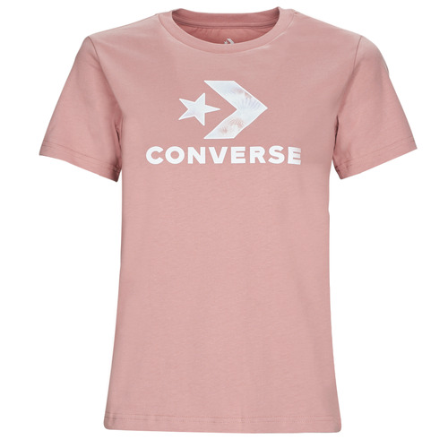 Oblačila Ženske Majice s kratkimi rokavi Converse FLORAL STAR CHEVRON Rožnata