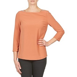 Oblačila Ženske Majice z dolgimi rokavi Color Block 3214723 Koralna