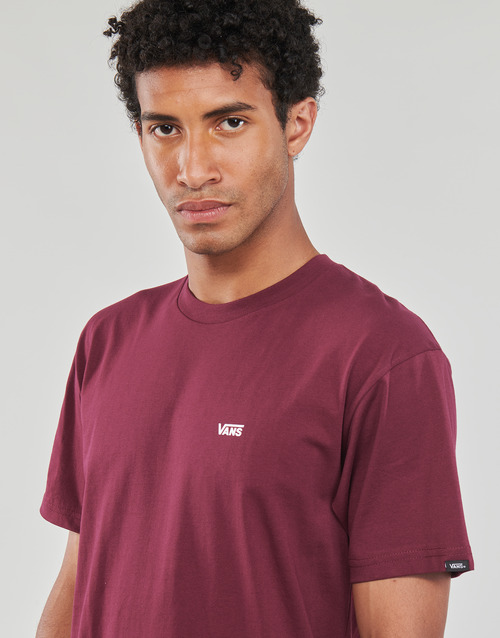 Vans MN LEFT CHEST LOGO TEE Bordo