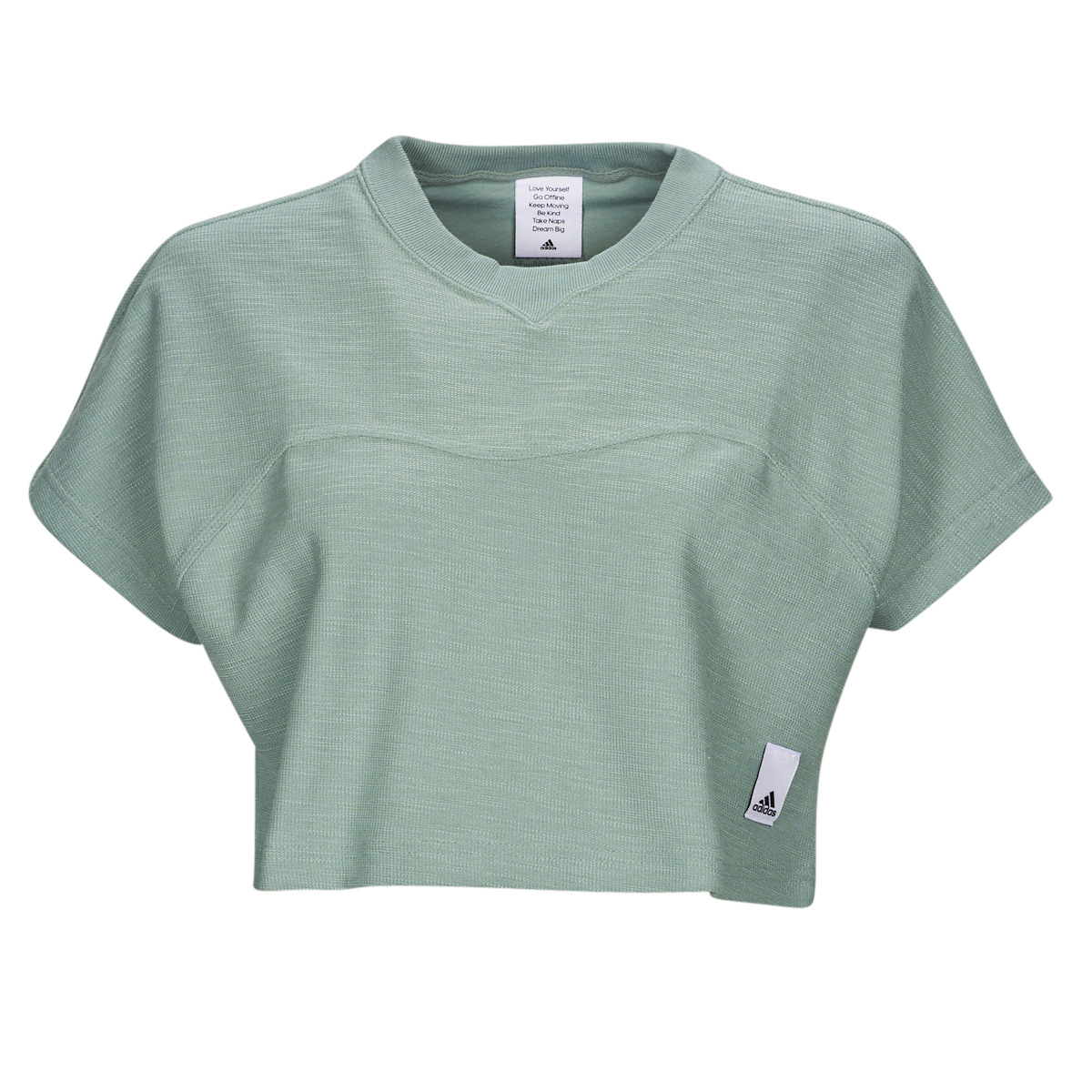 Oblačila Ženske Majice s kratkimi rokavi Adidas Sportswear LNG LFT TEE Zelena