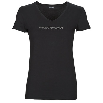 Oblačila Ženske Majice s kratkimi rokavi Emporio Armani T-SHIRT V NECK Črna