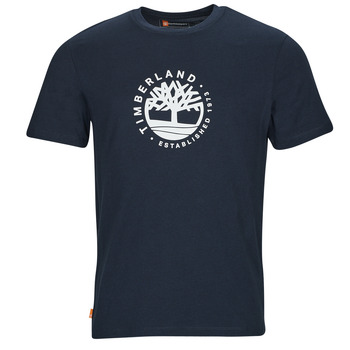 Oblačila Moški Majice s kratkimi rokavi Timberland SS Refibra Logo Graphic Tee Regular Črna