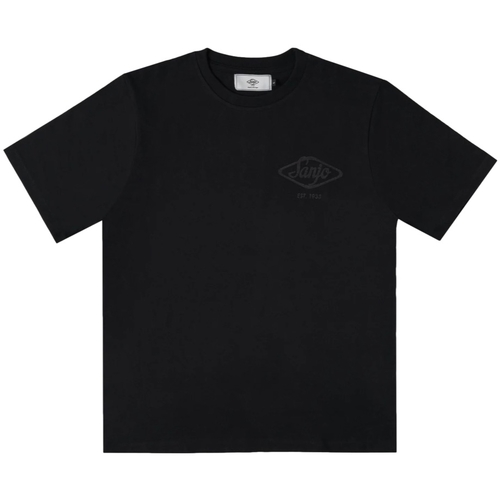 Oblačila Moški Majice & Polo majice Sanjo Flocked Logo T-Shirt - All Black Črna