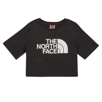 Oblačila Deklice Majice s kratkimi rokavi The North Face Girls S/S Crop Easy Tee Črna