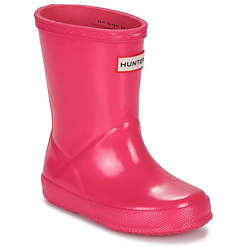 Čevlji  Deklice škornji za dež  Hunter ORIGINAL FIRST CLASSIC GLOSS Rožnata