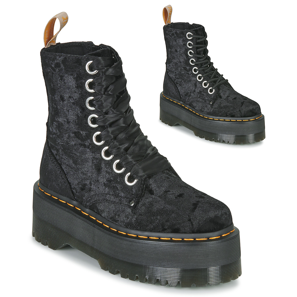 Čevlji  Ženske Polškornji Dr. Martens JADON BOOT MAX CRUSH VELVET Črna / Velvet