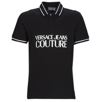 Oblačila Moški Polo majice kratki rokavi Versace Jeans Couture GAGT03-899 Črna / Bela