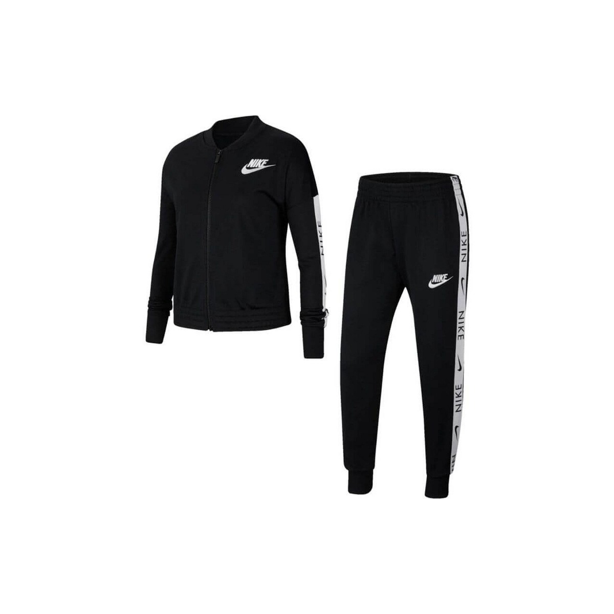 Oblačila Deklice Trenirka komplet Nike G NSW TRK SUIT TRICOT Črna