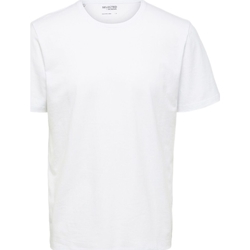 Oblačila Moški Majice & Polo majice Selected Noos Pan Linen T-Shirt - Bright White Bela