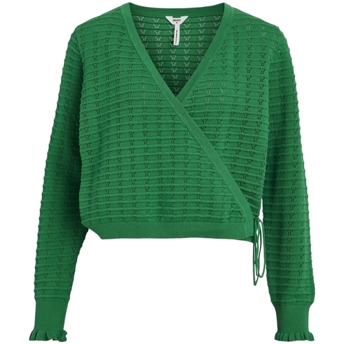 Oblačila Ženske Puloverji Object Jasmin Cardigan L/S - Fern Green Zelena