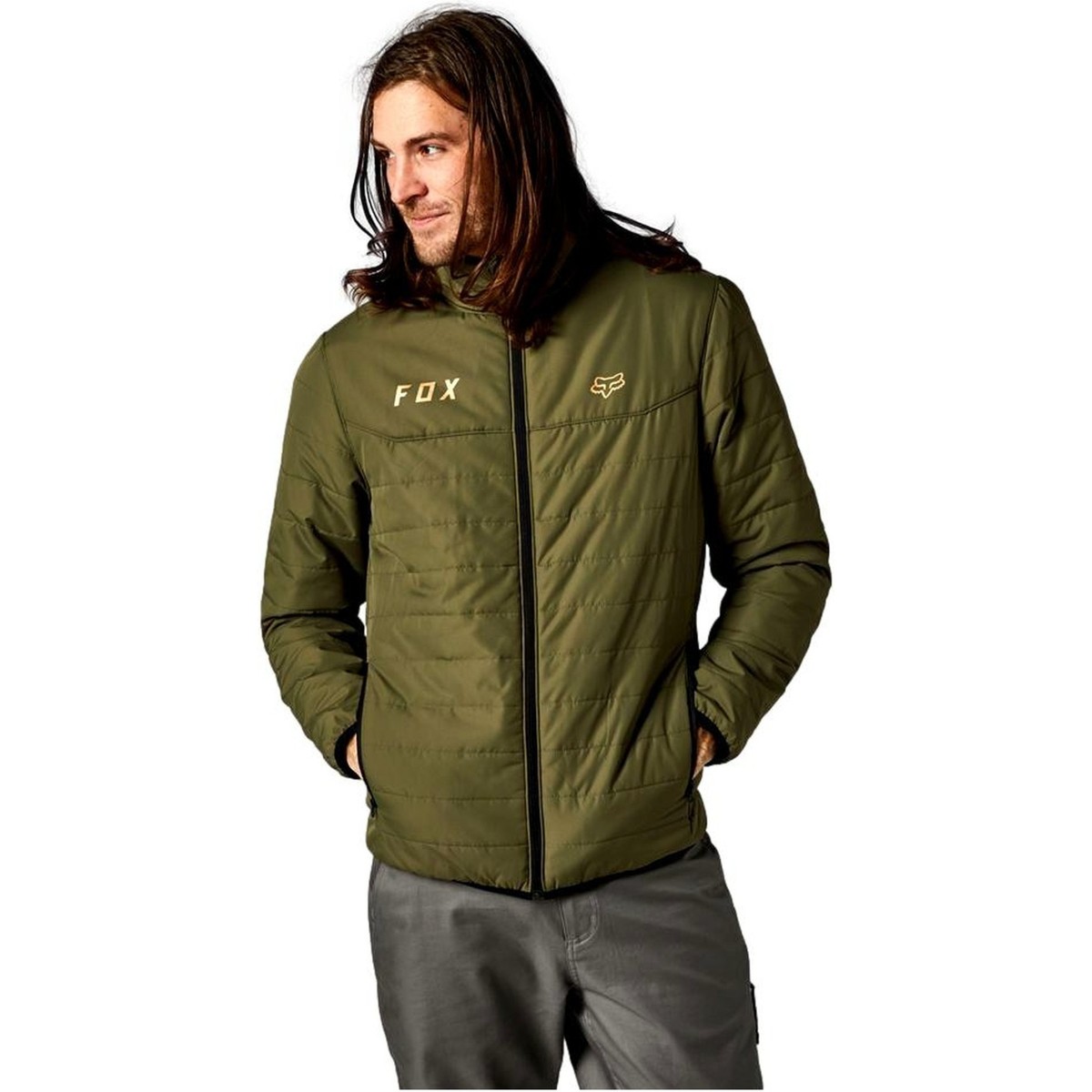 Oblačila Moški Usnjene jakne & Sintetične jakne Fox CHAQUETA VERDE HOWELL HOMBRE   28314 Zelena