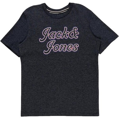 Oblačila Dečki Majice s kratkimi rokavi Jack & Jones CAMISETA AZUL JUNIOR JACK JONES 12190241 Modra