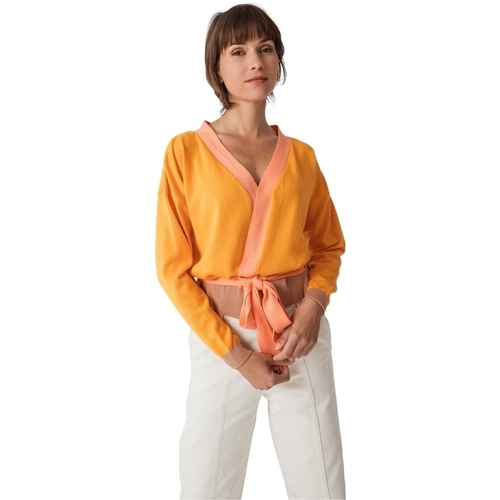 Oblačila Ženske Plašči Skfk Cardigan Alixe N3 Oranžna