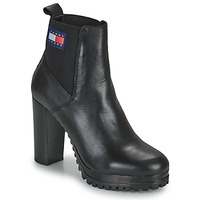 Čevlji  Ženske Gležnjarji Tommy Jeans Essentials High Heel Boot Črna