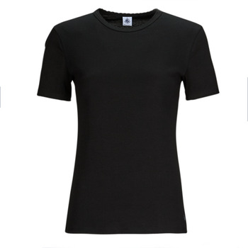 Oblačila Ženske Majice s kratkimi rokavi Petit Bateau MC POINTE COCOTTE Črna
