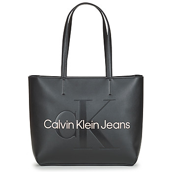 Torbice Ženske Nakupovalne torbe Calvin Klein Jeans SCULPTED SHOPPER29 MONO Črna