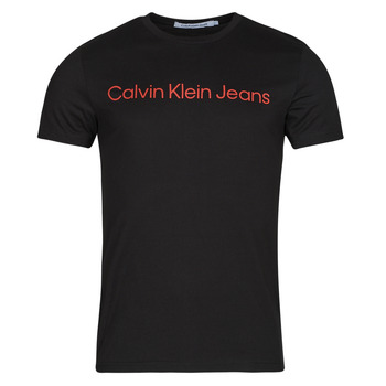 Oblačila Moški Majice s kratkimi rokavi Calvin Klein Jeans CORE INSTITUTIONAL LOGO SLIM TEE Črna / Rdeča