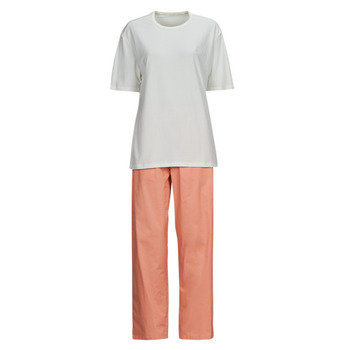Oblačila Ženske Pižame & Spalne srajce Calvin Klein Jeans SLEEP SET Bež / Rožnata
