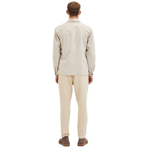 Selected Noos Linen Overshirt - Angora Bež