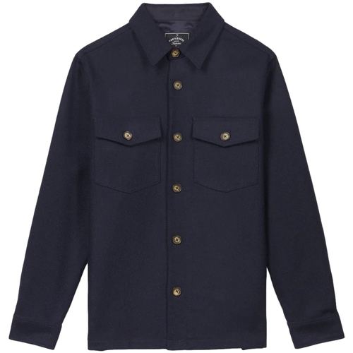 Oblačila Moški Srajce z dolgimi rokavi Portuguese Flannel Wool Field Overshirt - Navy Modra