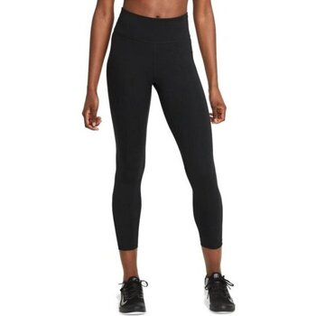 Oblačila Ženske Pajkice Nike One Mid-Rise 78 Mesh-Panelled Leggings Črna