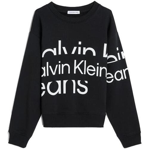 Oblačila Dečki Puloverji Calvin Klein Jeans  Črna