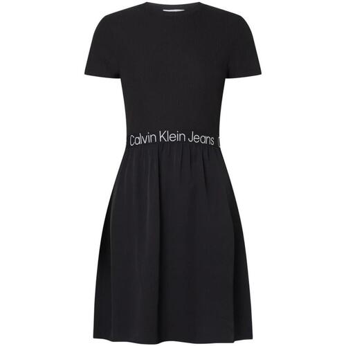 Oblačila Ženske Obleke Calvin Klein Jeans  Črna