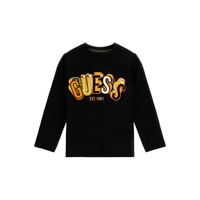 Oblačila Dečki Majice z dolgimi rokavi Guess N3BI17 Črna