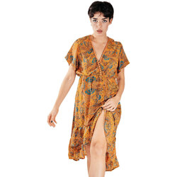 Oblačila Ženske Dolge obleke Isla Bonita By Sigris Dolga Midi Obleka Kostanjeva